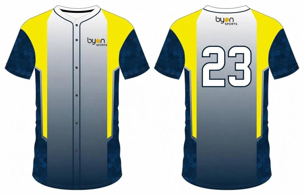 Wholesale sublimated customized printing button down baseball jersey