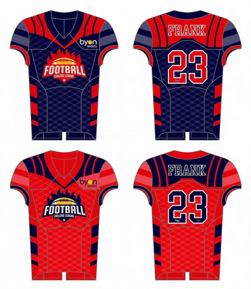Großhandel hohe Qualität Sublimation Custom Team Reversible Football Jerseys