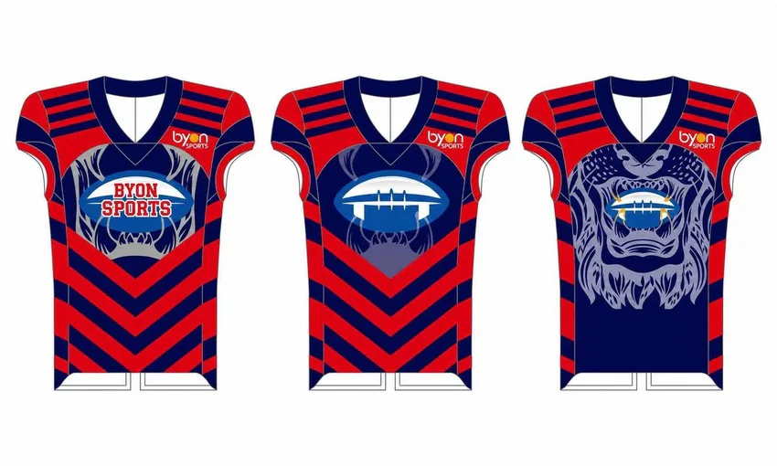 Wholesale high quality sublimation custom team football jerseys