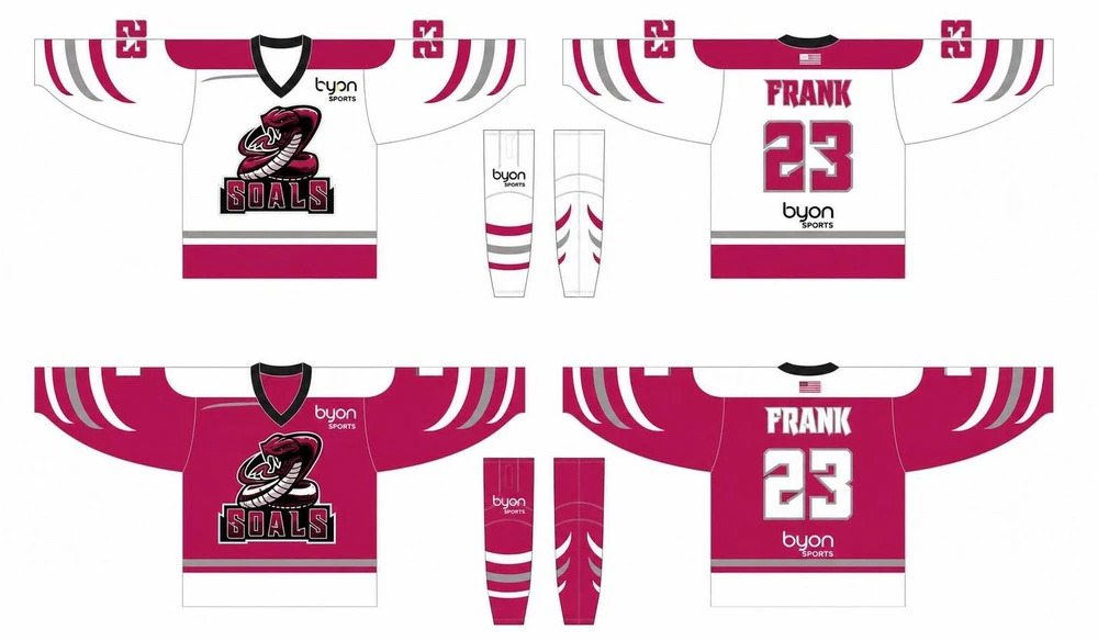 Wholesale high quality sublimation printing custom reversible hockey jersey