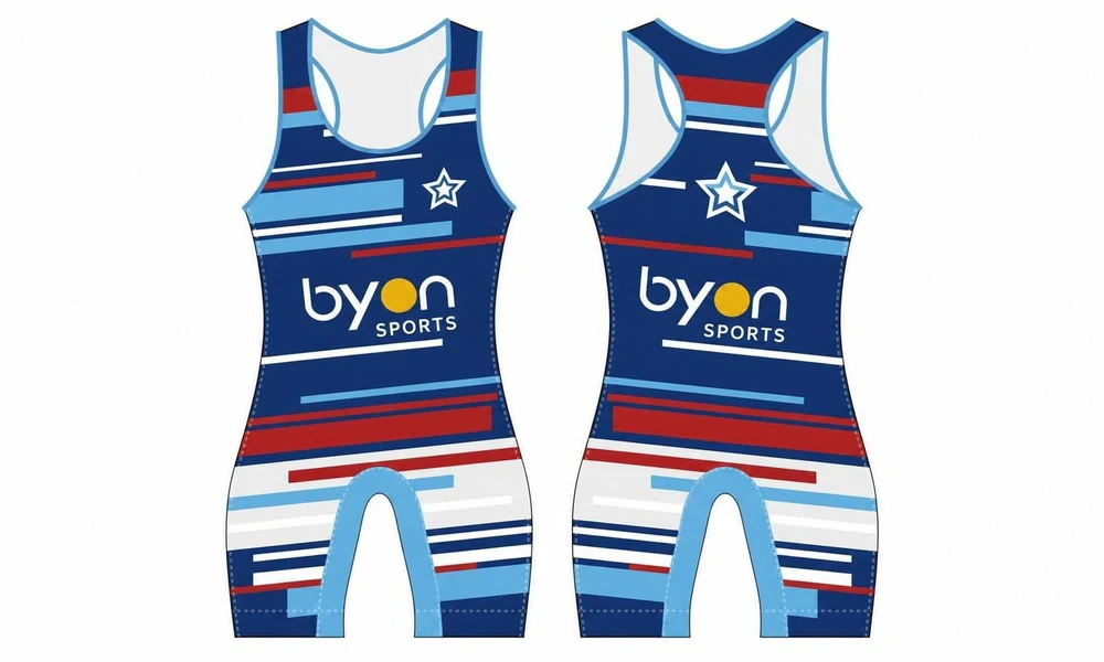 Wholesale high quality sublimation printing custom wrestling singlets