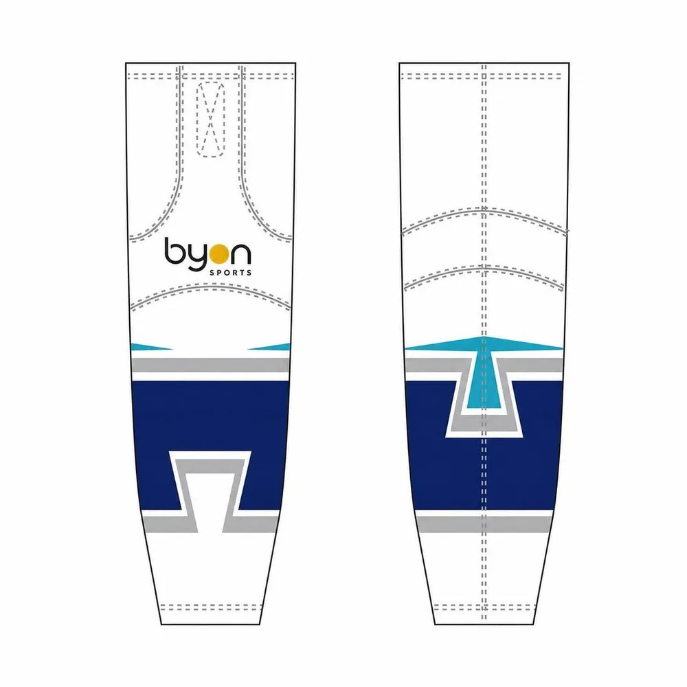 Wholesale pro quality custom design sublimated kids hockey socks