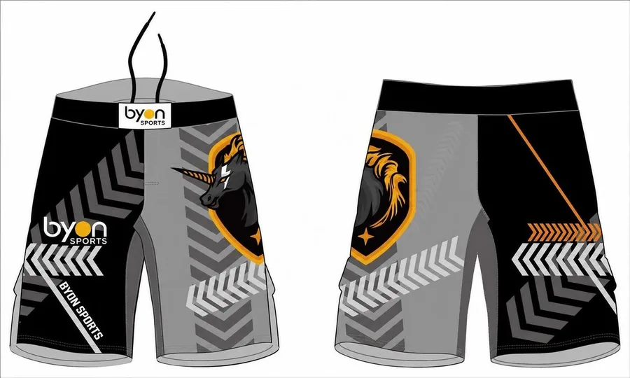 Mayorista de diseño personalizado de calidad juventud sublimada MMA camo shorts