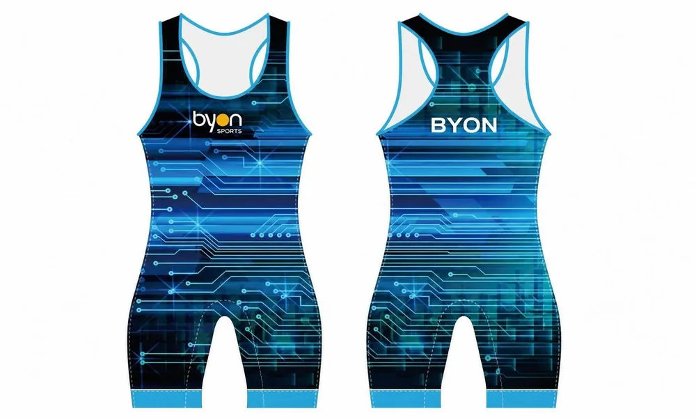 Wholesale pro quality custom design sublimated youth wrestling singlets