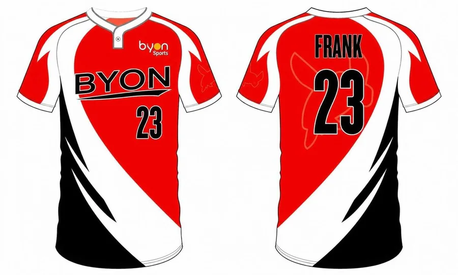 Full polyester breathable custom design sublimated softball shirts