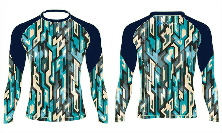 Full-Dye-Sublimation Großhandelskompression Custom Made Long Sleeve Hautschutz