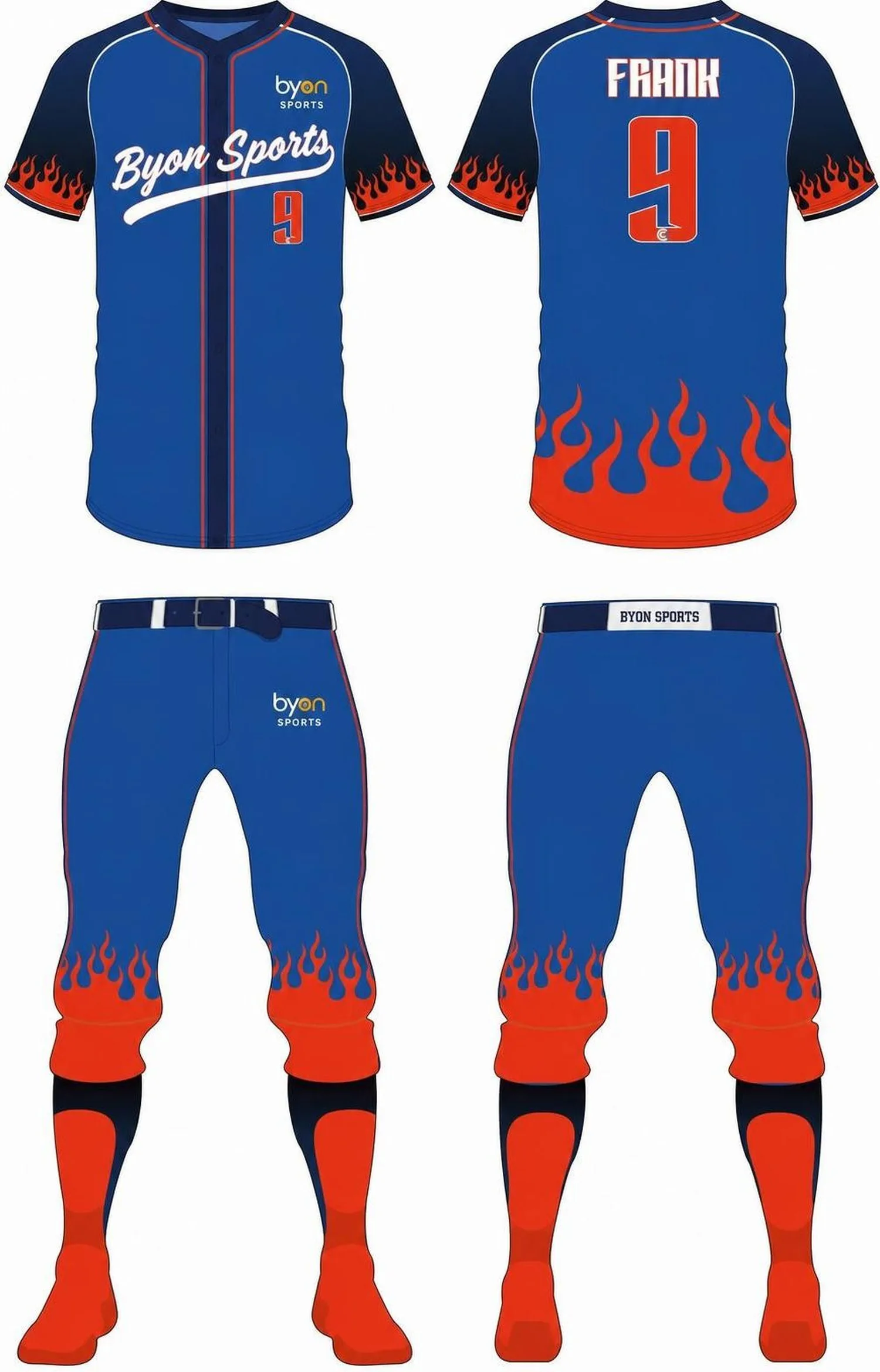 Custom made sublimation printing men's pro softball pants