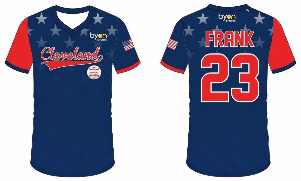 Polyester Herren Custom Baseball Tee