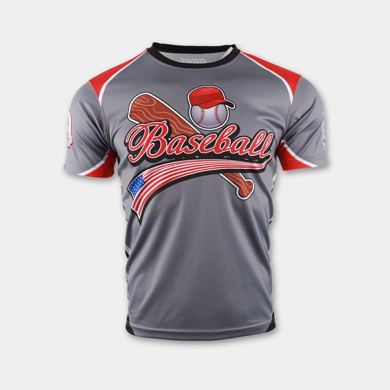 Frontkonstruktion eines Custom Baseball Tee