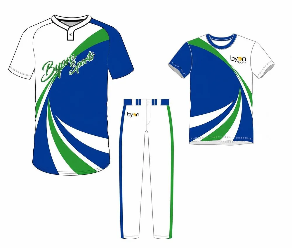 Dye-sublimated personalizzato squadra baseball uniforme pacchetto