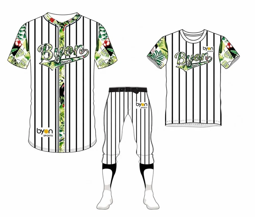 Pacchetto uniforme da baseball stampato personalizzato in poliestere