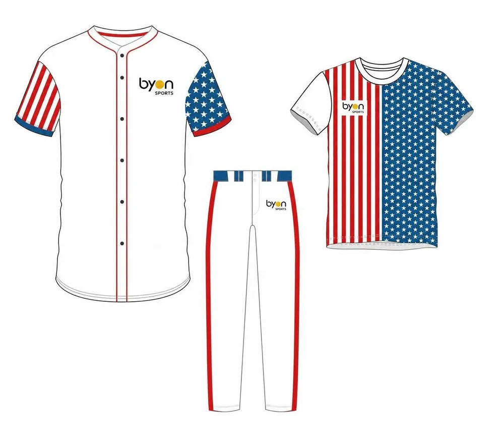 Pacchetto uniforme da baseball personalizzato da uomo in poliestere