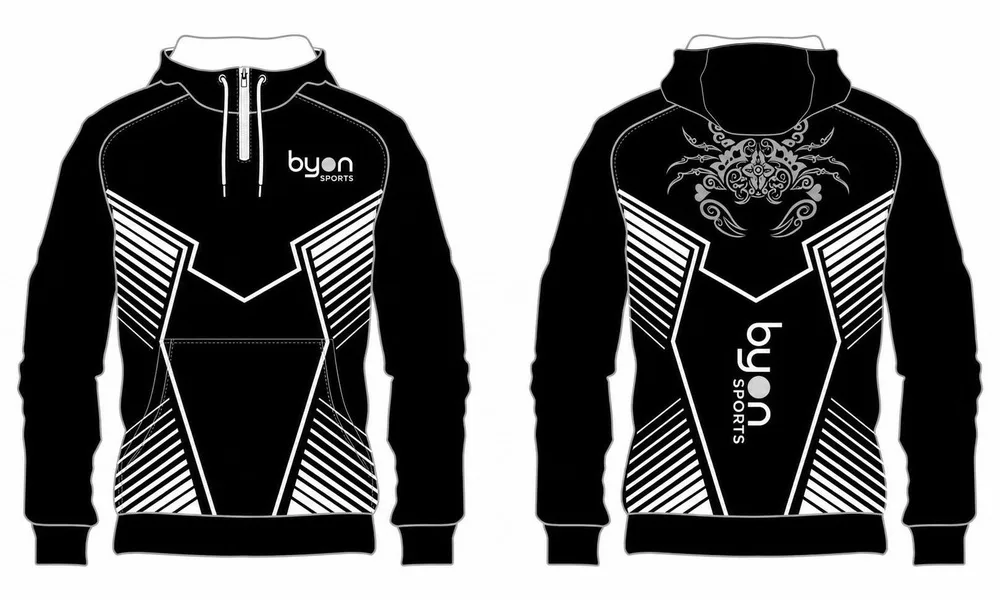 Custom Black Design Quarter-Zip Hoodies