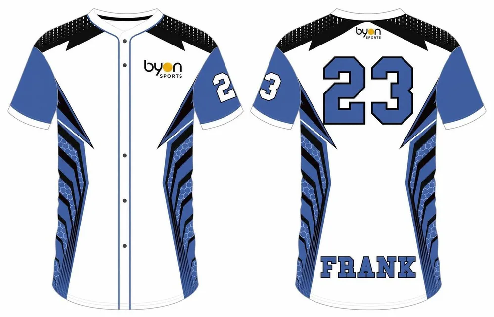 Custom made full dye reversible button down baseball jersey