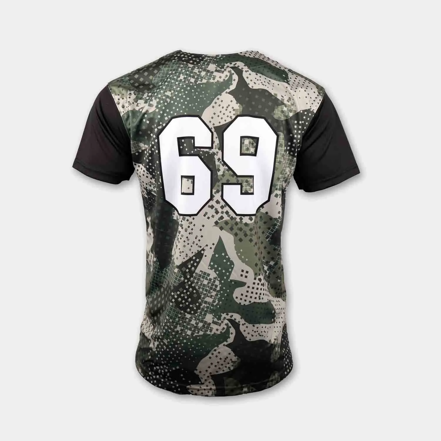 Rückseite eines Full-Button Custom Mesh Baseball Trikots