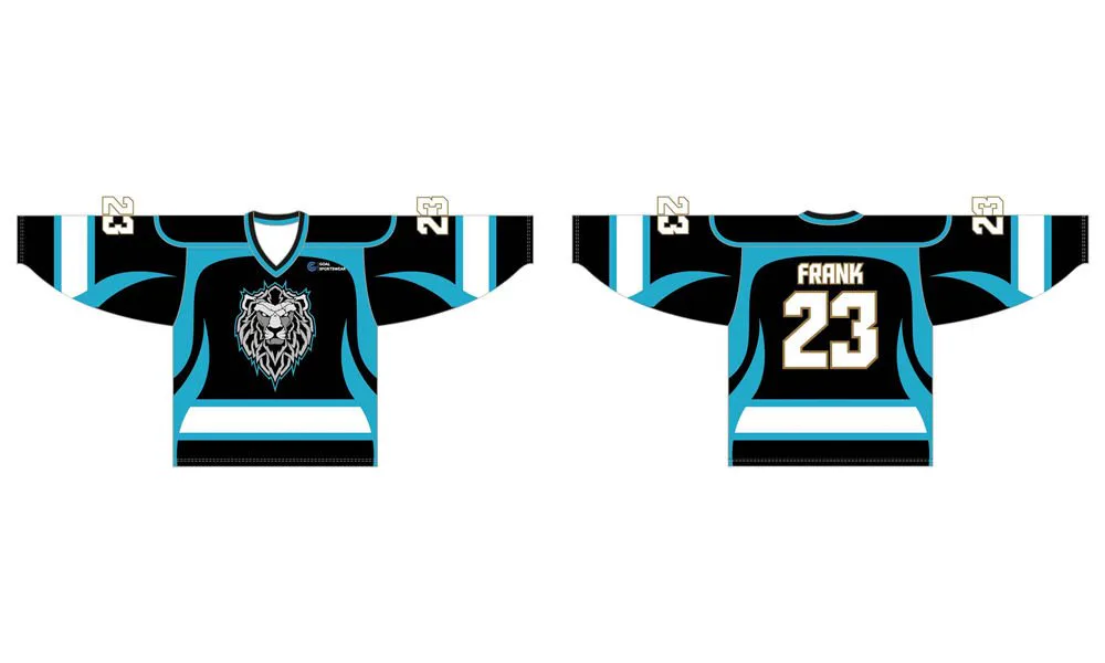 Commercio all'ingrosso alta qualità sublimazione stampa maglie da hockey su misura pratica