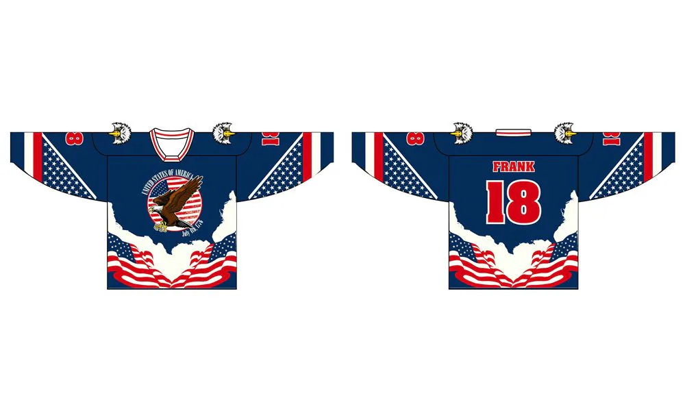 Commercio all'ingrosso pro qualità personalizzato design sublimato bambini pratica maglie da hockey