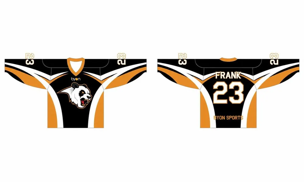 Pro qualità sublimazione stampa personalizzato team di progettazione pratica hockey maglie