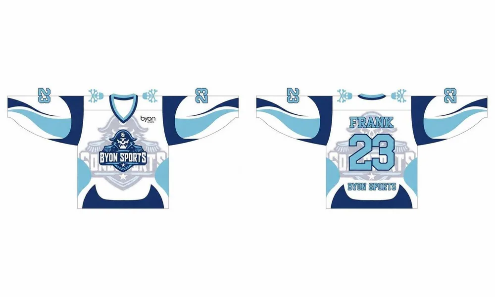 Stampa di sublimazione 100% poliestere asciutta maglia da hockey su misura