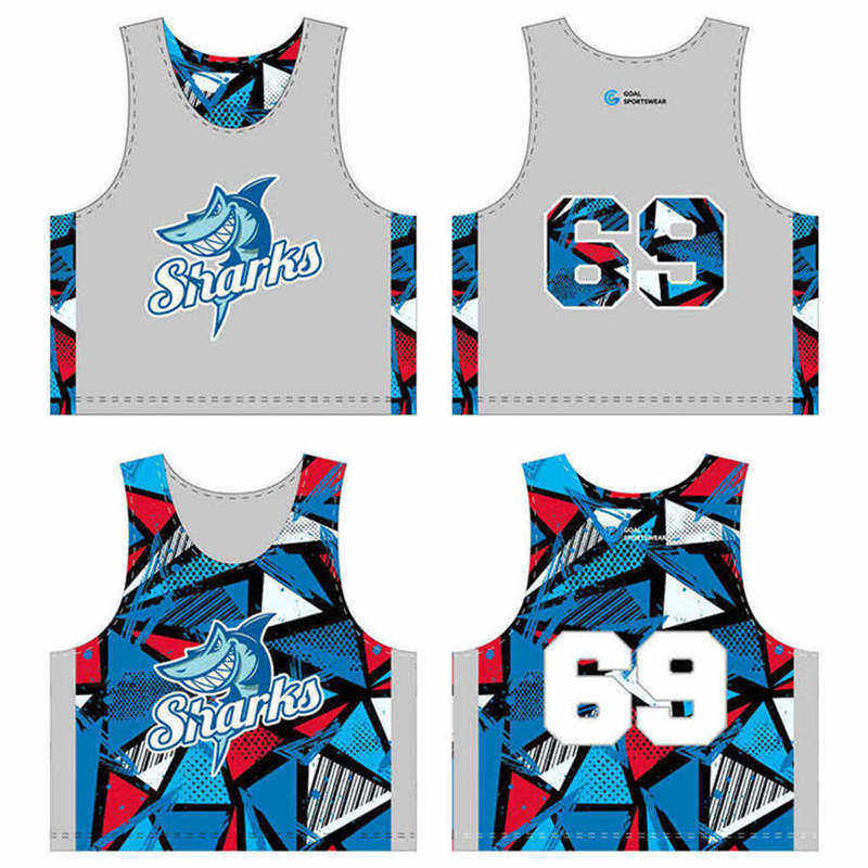 Full Sublimated custom-made men's team custom lacrosse pinnies