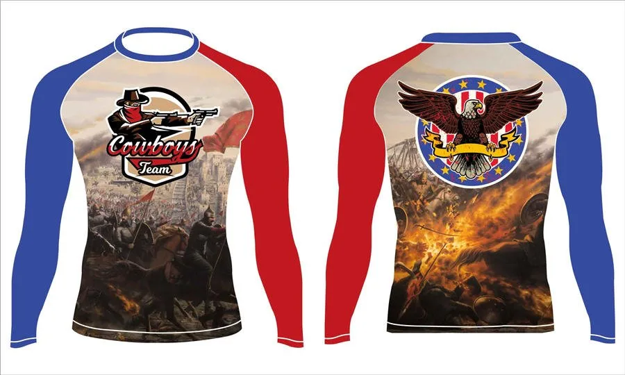 Sublimation hohe Qualität Custom Design Jugend Lange Ärmel Hautschutz