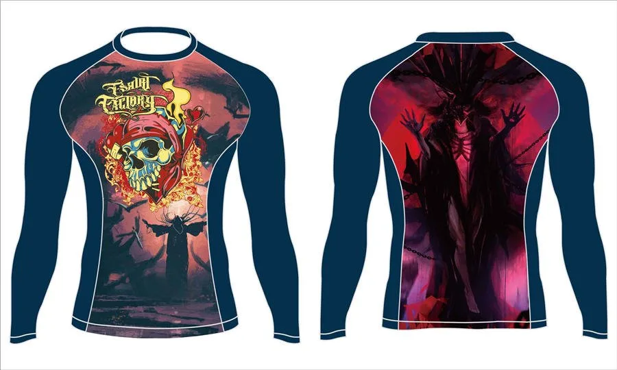 High-School-Sublimation benutzerdefinierten langen Ärmel Ringen Ausschlag Guard