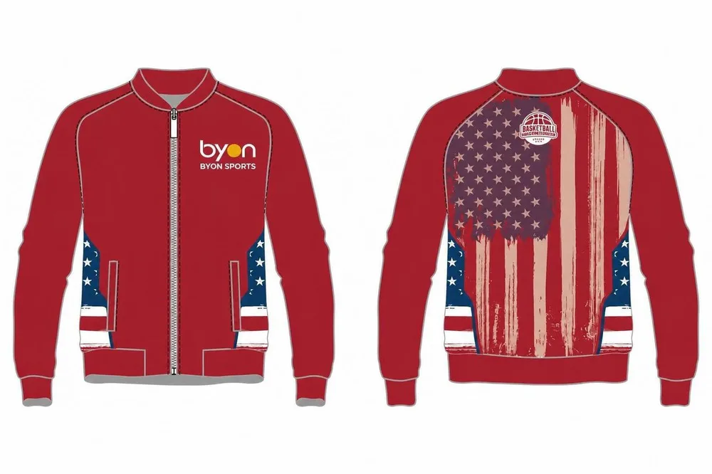 custom maroon basketball warm up jackets
