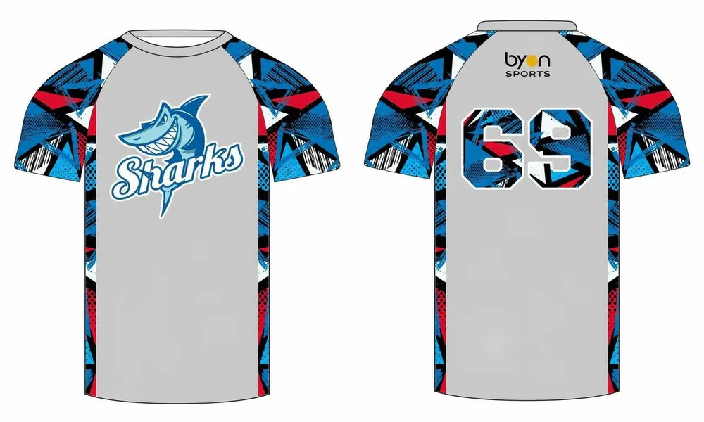 Teinture sublimation personnalisé équipe de design personnalisé lacrosse chemises