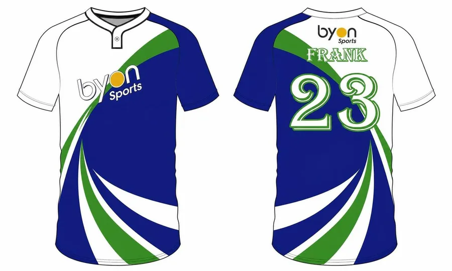 Custom made sublimated printing short sleeve softball shirts