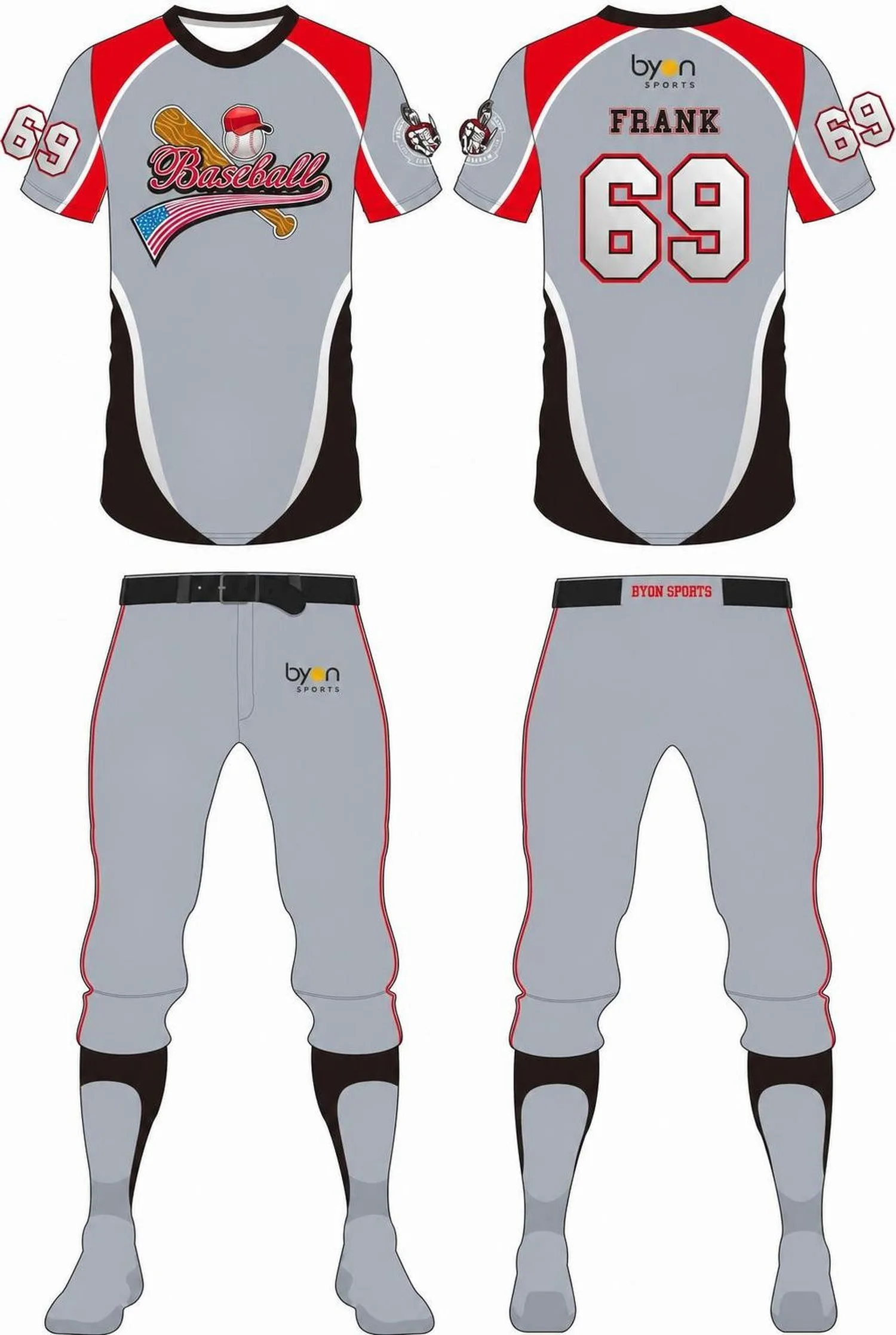 wholesale 100% polyester custom made sublimation softball pants