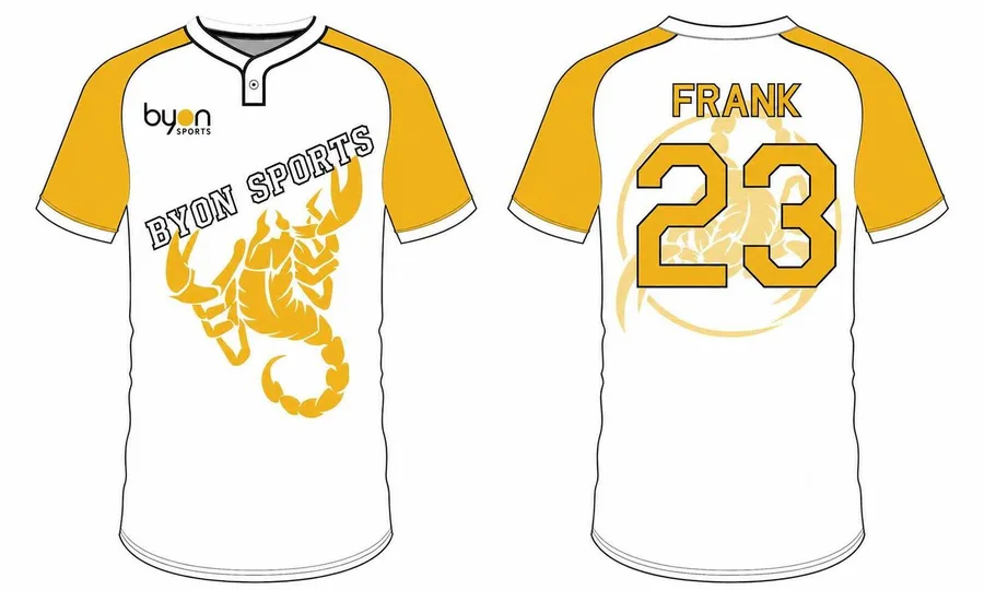 Full polyester custom-made durable men's team softball shirts