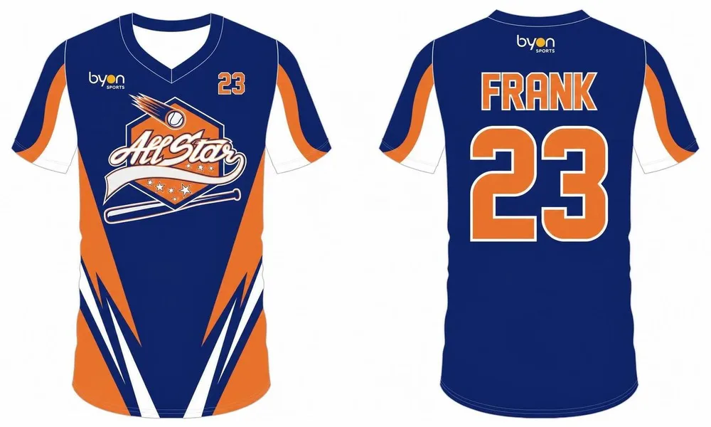 Farbsublimiertes Custom Team Baseball Tee