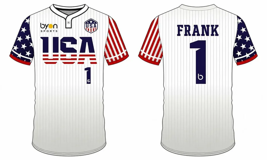 Full dye sublimation printing custom made team softball shirts