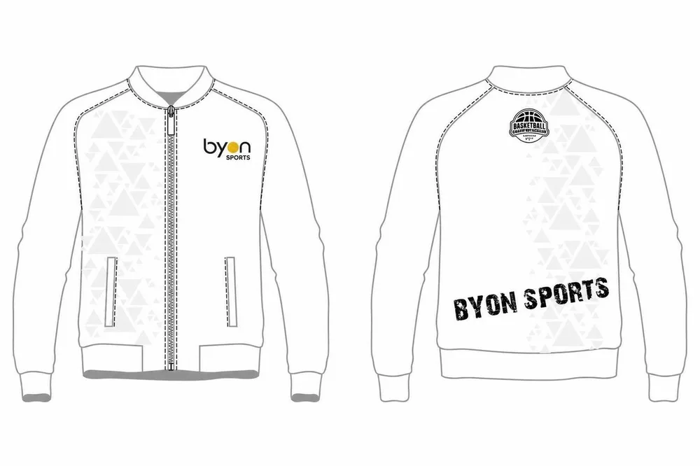 custom white design basketball jackets
