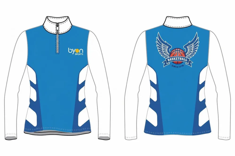 custom women's quarter-zip basketball jackets