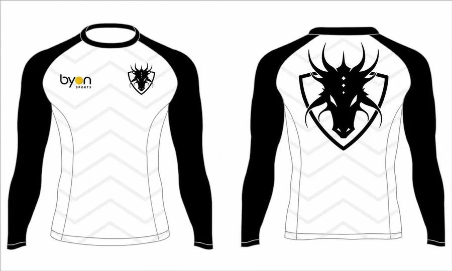 Schnelle trockene Sublimation drucken benutzerdefinierte Jugendteam schwarze lange Ärmel Hautschutz