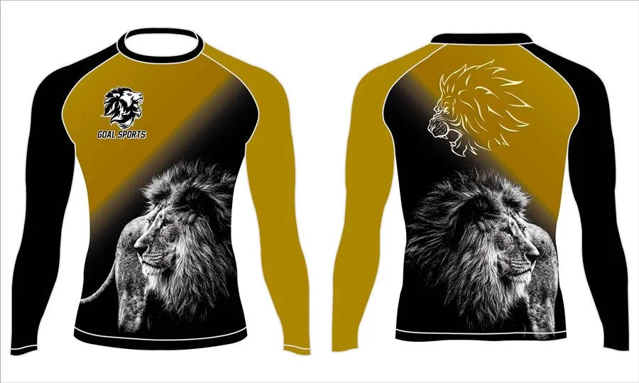 Großhandel Polyester Spandex Custom Made Sublimation Langarm Herren Hautschutz