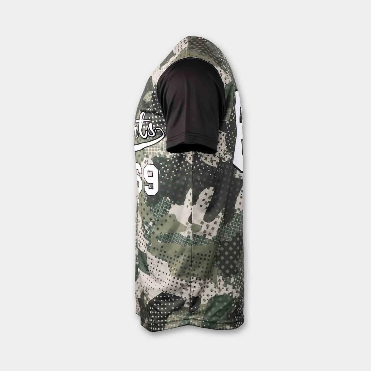 Sublimated custom camo baseball jersey