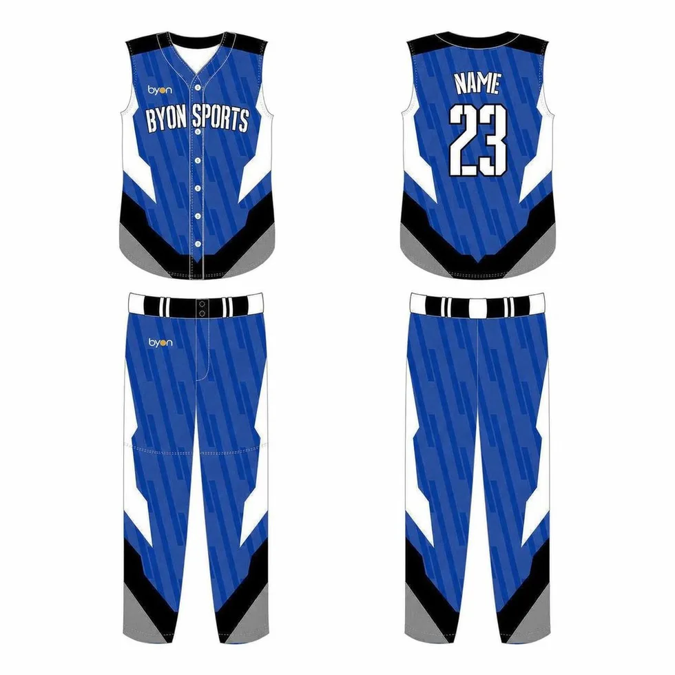 Wholesale polyester custom made sleeveless baseball jersey