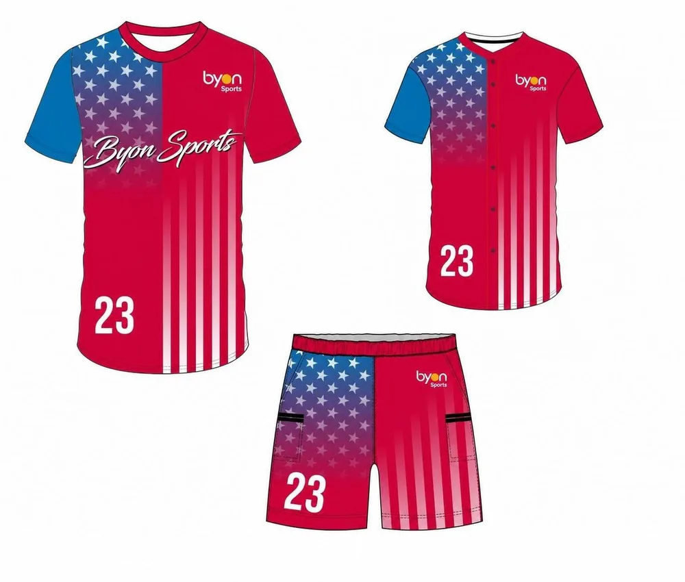 wholesale 100% polyester custom made sublimation custom baseball gear