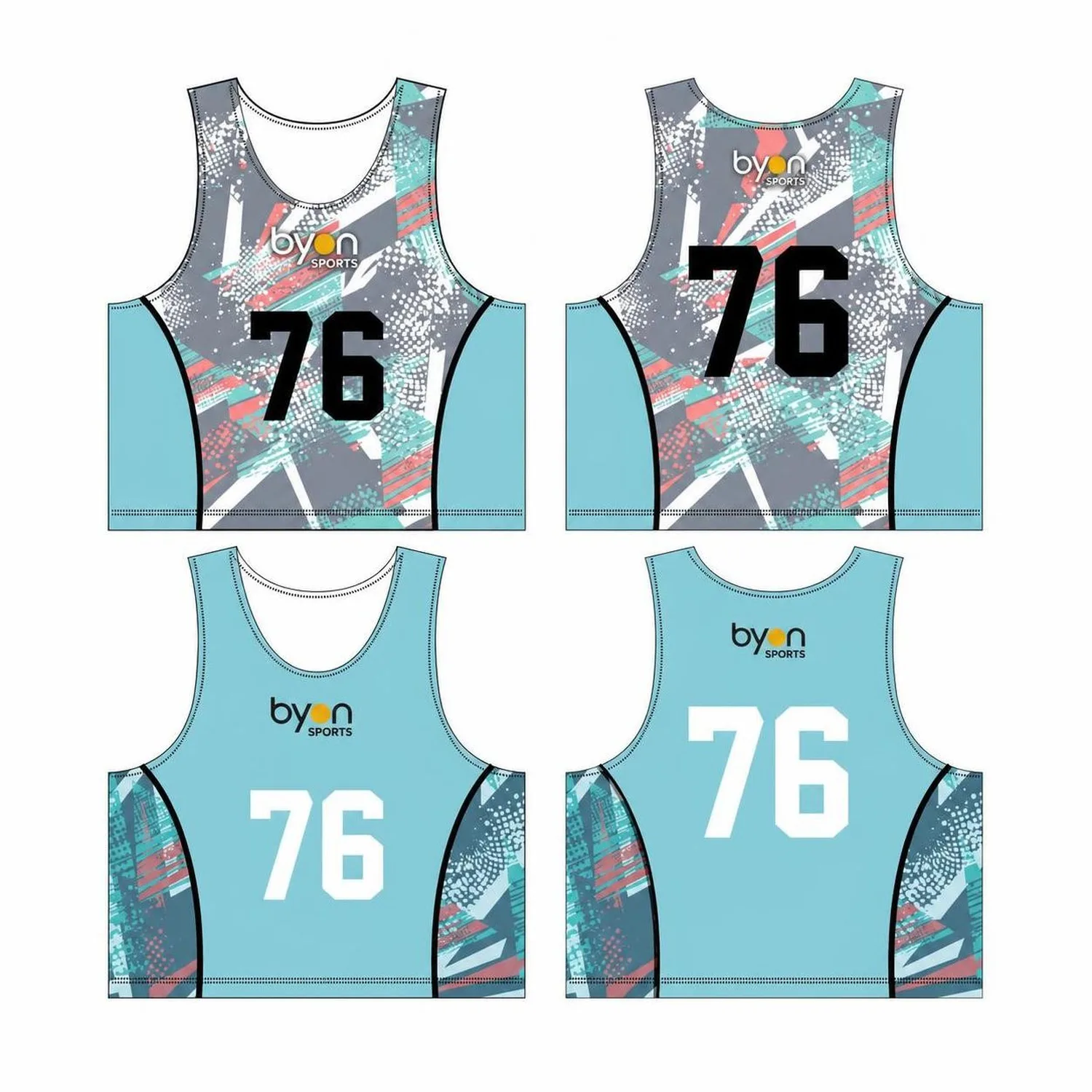 Venta al por mayor 100% poliéster personalizado de sublimación Pinnies de lacrosse