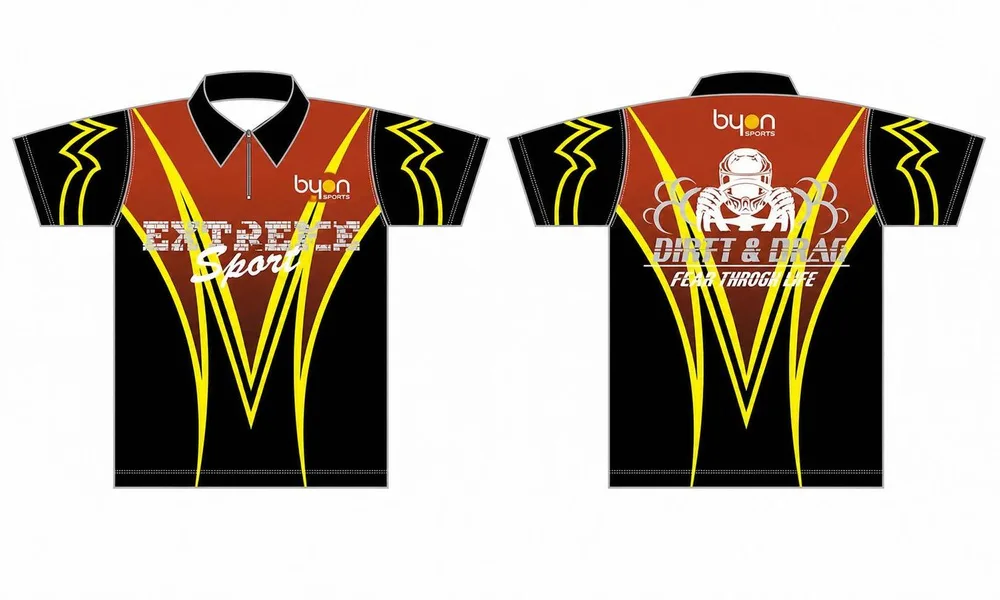 wholesale 100% polyester custom made sublimation custom pit crew shirts