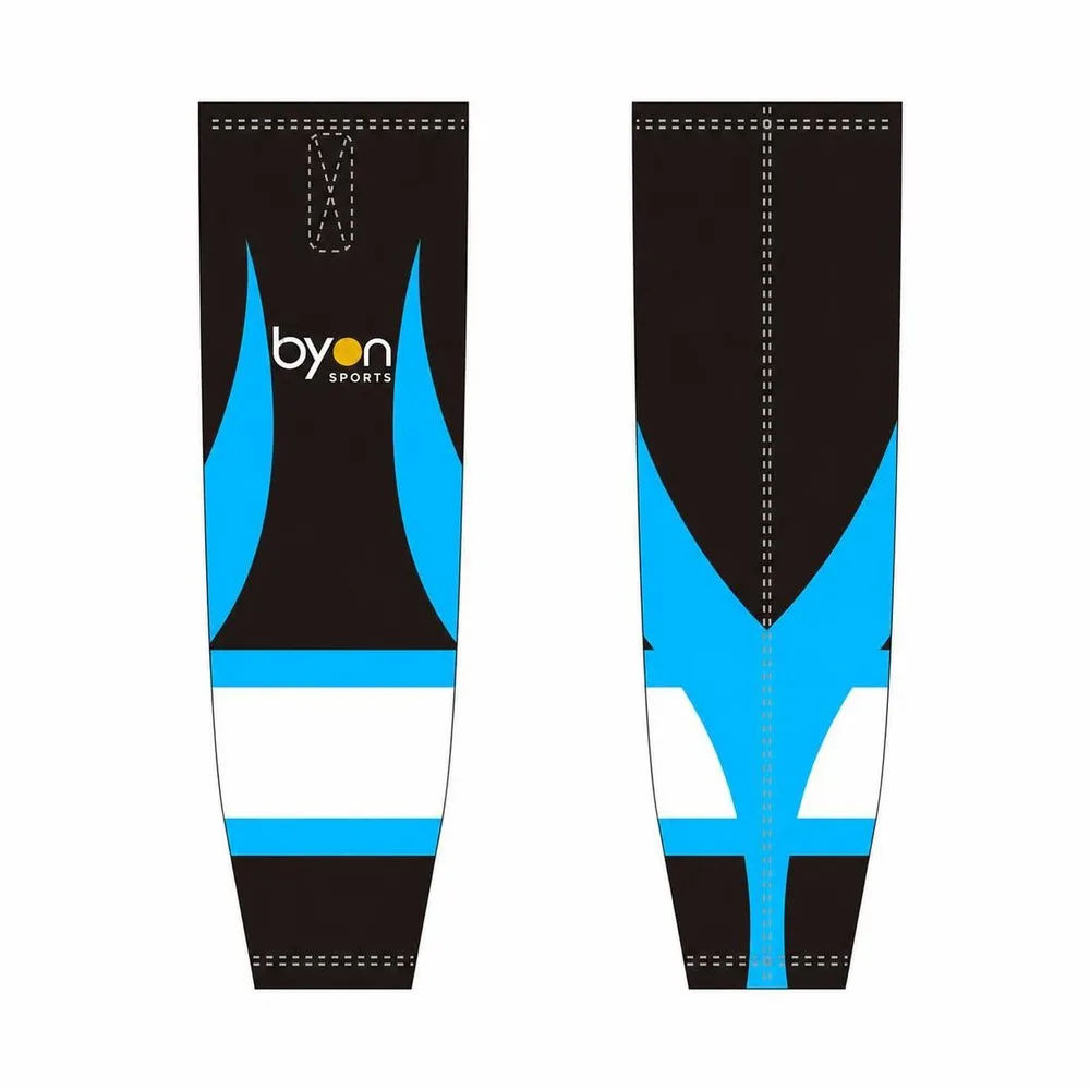 wholesale 100% polyester custom made sublimation hockey socks