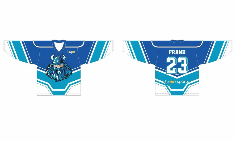 all'ingrosso 100% poliestere stampato college hockey maglia