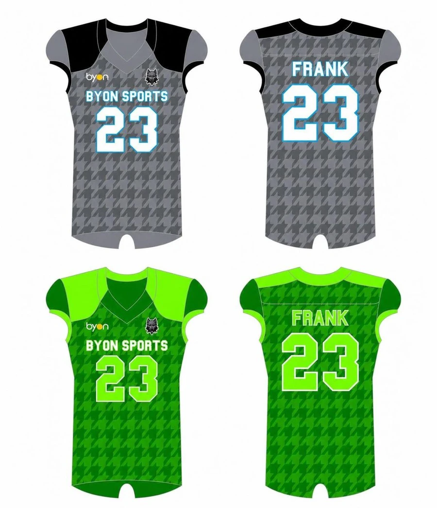 Großhandel 100% Polyester-Custom sublimiert gedruckt Reversible Football Jerseys