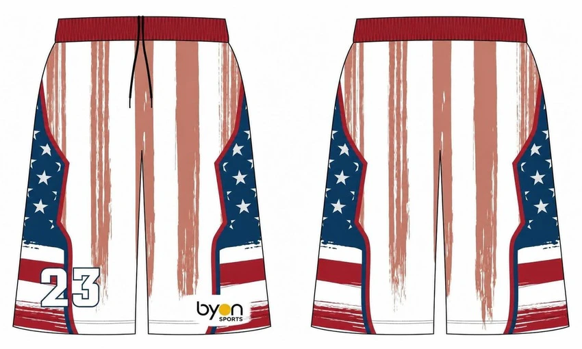 wholesale 100% polyester custom sublimated printed basketball shorts