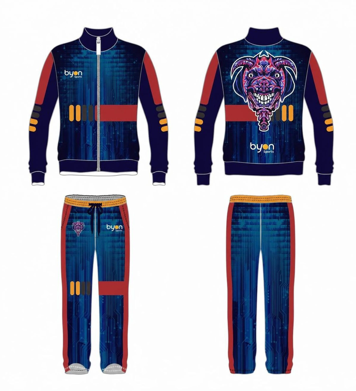 Großhandels-100-Polyester-Sublimations-Druck-Fußball-Warm-ups