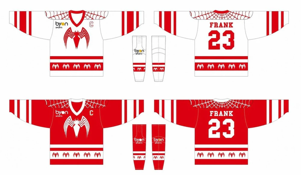 wholesale 100% polyester custom sublimated printed reversible hockey jersey