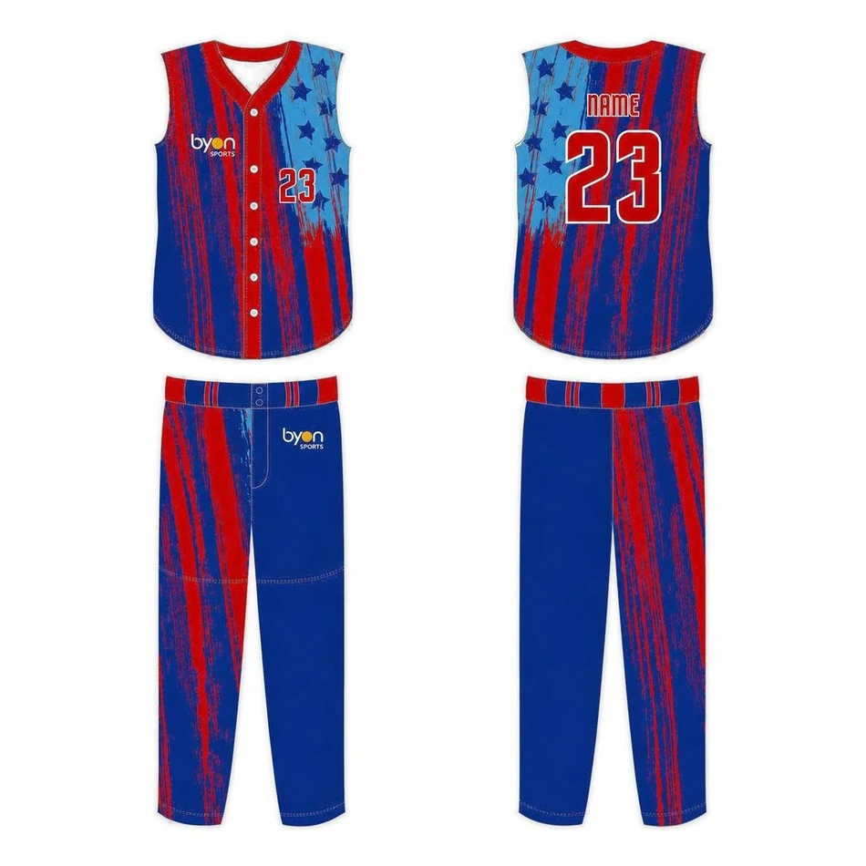 wholesale 100% polyester custom sublimated printed sleeveless Softball Jerseys