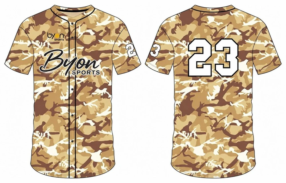 Wholesale custom design sublimation printing button down baseball jersey